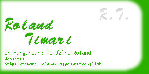roland timari business card